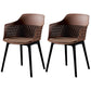 Contemporary Metal Indoor-Outdoor Room Armchair Open Back Chair Brown 2 Piece Set Clearhalo ' kitchen&dining_furn' 'Dining Chairs' 'Dining Tables & Seating' 'dining_chair' 'furn' 'furn_dining_chair' 'Furniture' 'furniture_dining_chair' 'Kitchen & Dining Furniture' 'kitchen' 4286833