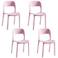 Plastic Contemporary Modern Dining Side Chair Open Back Chair Pink 4 Piece Set Clearhalo ' kitchen&dining_furn' 'Dining Chairs' 'Dining Tables & Seating' 'dining_chair' 'furn' 'furn_dining_chair' 'Furniture' 'furniture_dining_chair' 'Kitchen & Dining Furniture' 'kitchen' 4286895