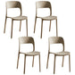 Plastic Contemporary Modern Dining Side Chair Open Back Chair Camel 4 Piece Set Clearhalo ' kitchen&dining_furn' 'Dining Chairs' 'Dining Tables & Seating' 'dining_chair' 'furn' 'furn_dining_chair' 'Furniture' 'furniture_dining_chair' 'Kitchen & Dining Furniture' 'kitchen' 4286898
