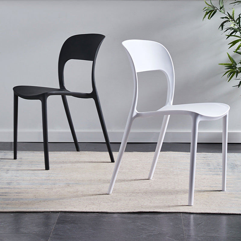 Plastic Contemporary Modern Dining Side Chair Open Back Chair Clearhalo ' kitchen&dining_furn' 'Dining Chairs' 'Dining Tables & Seating' 'dining_chair' 'furn' 'furn_dining_chair' 'Furniture' 'furniture_dining_chair' 'Kitchen & Dining Furniture' 'kitchen' 4286900
