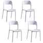 Plastic Contemporary Modern Dining Side Chair Open Back Chair White 4 Piece Set Clearhalo ' kitchen&dining_furn' 'Dining Chairs' 'Dining Tables & Seating' 'dining_chair' 'furn' 'furn_dining_chair' 'Furniture' 'furniture_dining_chair' 'Kitchen & Dining Furniture' 'kitchen' 4286901
