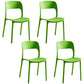 Plastic Contemporary Modern Dining Side Chair Open Back Chair Green 4 Piece Set Clearhalo ' kitchen&dining_furn' 'Dining Chairs' 'Dining Tables & Seating' 'dining_chair' 'furn' 'furn_dining_chair' 'Furniture' 'furniture_dining_chair' 'Kitchen & Dining Furniture' 'kitchen' 4286905