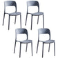 Plastic Contemporary Modern Dining Side Chair Open Back Chair Grey 4 Piece Set Clearhalo ' kitchen&dining_furn' 'Dining Chairs' 'Dining Tables & Seating' 'dining_chair' 'furn' 'furn_dining_chair' 'Furniture' 'furniture_dining_chair' 'Kitchen & Dining Furniture' 'kitchen' 4286906