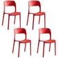 Plastic Contemporary Modern Dining Side Chair Open Back Chair Red 4 Piece Set Clearhalo ' kitchen&dining_furn' 'Dining Chairs' 'Dining Tables & Seating' 'dining_chair' 'furn' 'furn_dining_chair' 'Furniture' 'furniture_dining_chair' 'Kitchen & Dining Furniture' 'kitchen' 4286910