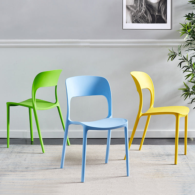Plastic Contemporary Modern Dining Side Chair Open Back Chair Clearhalo ' kitchen&dining_furn' 'Dining Chairs' 'Dining Tables & Seating' 'dining_chair' 'furn' 'furn_dining_chair' 'Furniture' 'furniture_dining_chair' 'Kitchen & Dining Furniture' 'kitchen' 4286913