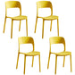 Plastic Contemporary Modern Dining Side Chair Open Back Chair Yellow 4 Piece Set Clearhalo ' kitchen&dining_furn' 'Dining Chairs' 'Dining Tables & Seating' 'dining_chair' 'furn' 'furn_dining_chair' 'Furniture' 'furniture_dining_chair' 'Kitchen & Dining Furniture' 'kitchen' 4286914