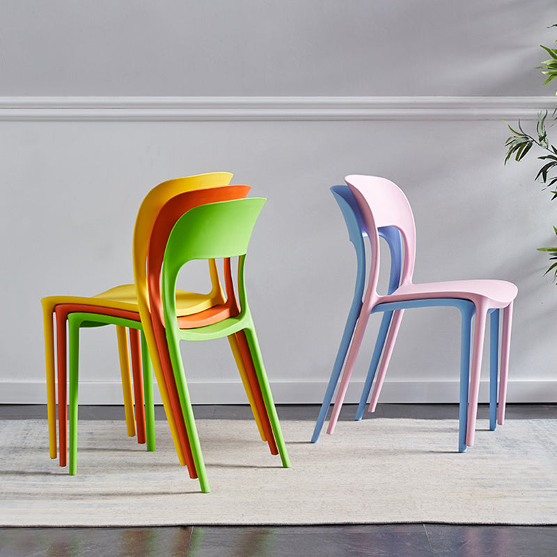 Plastic Contemporary Modern Dining Side Chair Open Back Chair Clearhalo ' kitchen&dining_furn' 'Dining Chairs' 'Dining Tables & Seating' 'dining_chair' 'furn' 'furn_dining_chair' 'Furniture' 'furniture_dining_chair' 'Kitchen & Dining Furniture' 'kitchen' 4286915