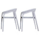 Modern Plastic Indoor-Outdoor Dining Chairs Solid Back Arm Chair White Set of 2 Clearhalo ' kitchen&dining_furn' 'Dining Chairs' 'Dining Tables & Seating' 'dining_chair' 'Furniture' 'furniture_dining_chair' 'Kitchen & Dining Furniture' 'kitchen' 4286920