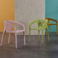 Modern Plastic Indoor-Outdoor Dining Chairs Solid Back Arm Chair Clearhalo ' kitchen&dining_furn' 'Dining Chairs' 'Dining Tables & Seating' 'dining_chair' 'Furniture' 'furniture_dining_chair' 'Kitchen & Dining Furniture' 'kitchen' 4286922