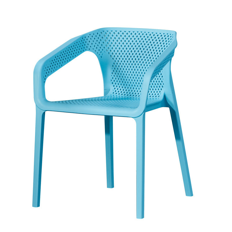 Modern Plastic Indoor-Outdoor Dining Chairs Solid Back Arm Chair Clearhalo ' kitchen&dining_furn' 'Dining Chairs' 'Dining Tables & Seating' 'dining_chair' 'Furniture' 'furniture_dining_chair' 'Kitchen & Dining Furniture' 'kitchen' 4286927