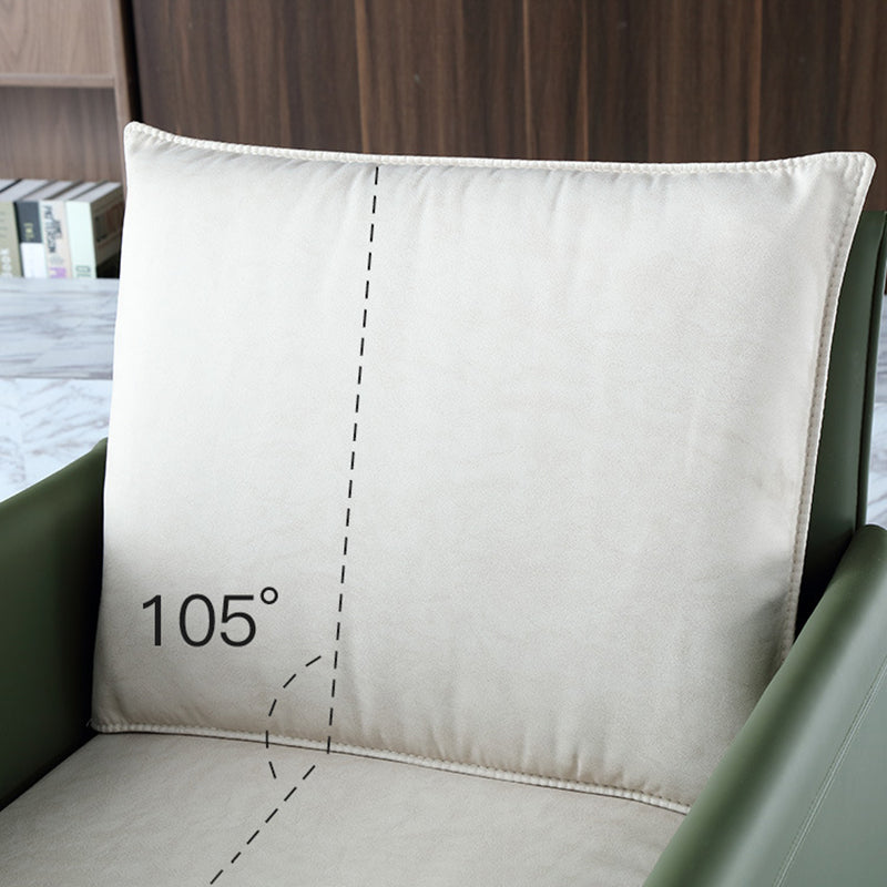 Contemporary Leather Curved and Fabric Chair Parsons Arm Chair for Home Clearhalo ' kitchen&dining_furn' 'Dining Chairs' 'Dining Tables & Seating' 'dining_chair' 'furn' 'furn_dining_chair' 'Furniture' 'furniture_dining_chair' 'Kitchen & Dining Furniture' 'kitchen' 4286965