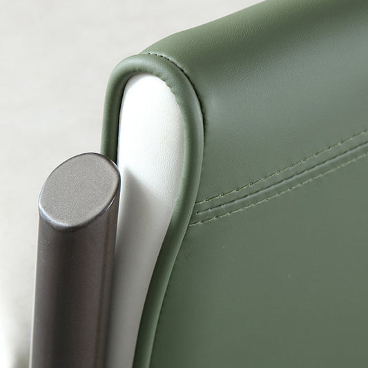 Contemporary Leather Curved and Fabric Chair Parsons Arm Chair for Home Clearhalo ' kitchen&dining_furn' 'Dining Chairs' 'Dining Tables & Seating' 'dining_chair' 'furn' 'furn_dining_chair' 'Furniture' 'furniture_dining_chair' 'Kitchen & Dining Furniture' 'kitchen' 4286966