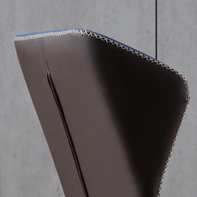 Contemporary Leather Dining Side Chair Wingback Side Chair for Brasserie Clearhalo ' kitchen&dining_furn' 'Dining Chairs' 'Dining Tables & Seating' 'dining_chair' 'furn' 'furn_dining_chair' 'Furniture' 'furniture_dining_chair' 'Kitchen & Dining Furniture' 'kitchen' 4286977