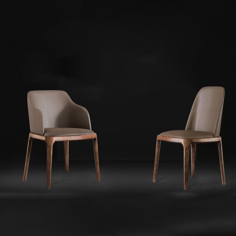 Contemporary Modern Wood Side Chairs Indoor-Outdoor Parsons Chair Clearhalo ' kitchen&dining_furn' 'Dining Chairs' 'Dining Tables & Seating' 'dining_chair' 'Furniture' 'furniture_dining_chair' 'Kitchen & Dining Furniture' 'kitchen' 4286986