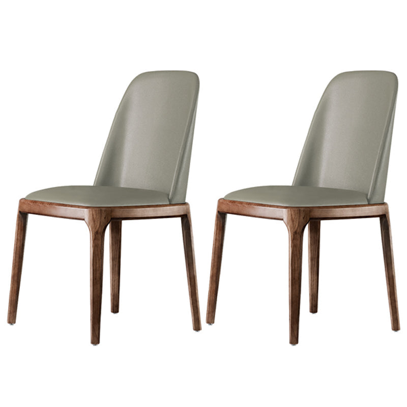 Contemporary Modern Wood Side Chairs Indoor-Outdoor Parsons Chair Gray-Blue Set of 2 Clearhalo ' kitchen&dining_furn' 'Dining Chairs' 'Dining Tables & Seating' 'dining_chair' 'Furniture' 'furniture_dining_chair' 'Kitchen & Dining Furniture' 'kitchen' 4286987