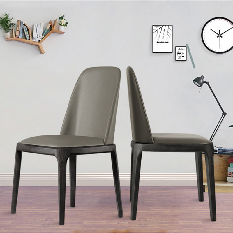 Contemporary Modern Wood Side Chairs Indoor-Outdoor Parsons Chair Clearhalo ' kitchen&dining_furn' 'Dining Chairs' 'Dining Tables & Seating' 'dining_chair' 'Furniture' 'furniture_dining_chair' 'Kitchen & Dining Furniture' 'kitchen' 4286990