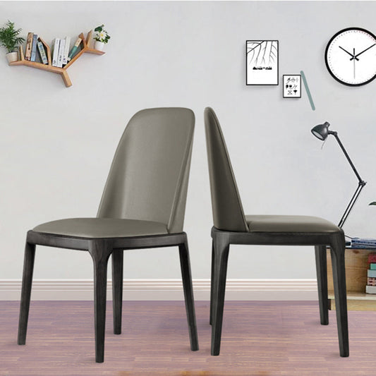 Contemporary Modern Wood Side Chairs Indoor-Outdoor Parsons Chair Clearhalo ' kitchen&dining_furn' 'Dining Chairs' 'Dining Tables & Seating' 'dining_chair' 'Furniture' 'furniture_dining_chair' 'Kitchen & Dining Furniture' 'kitchen' 4286990