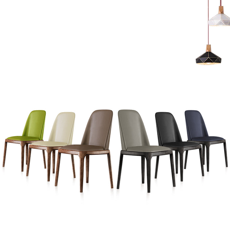Contemporary Modern Wood Side Chairs Indoor-Outdoor Parsons Chair Clearhalo ' kitchen&dining_furn' 'Dining Chairs' 'Dining Tables & Seating' 'dining_chair' 'Furniture' 'furniture_dining_chair' 'Kitchen & Dining Furniture' 'kitchen' 4286997