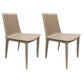 Leather Contemporary Dining Side Chair Kitchen Parsons Dining Chair Cream Gray 2 Piece Set Clearhalo ' kitchen&dining_furn' 'Dining Chairs' 'Dining Tables & Seating' 'dining_chair' 'furn' 'furn_dining_chair' 'Furniture' 'furniture_dining_chair' 'Kitchen & Dining Furniture' 'kitchen' 4287032