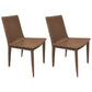Leather Contemporary Dining Side Chair Kitchen Parsons Dining Chair Brown 2 Piece Set Clearhalo ' kitchen&dining_furn' 'Dining Chairs' 'Dining Tables & Seating' 'dining_chair' 'furn' 'furn_dining_chair' 'Furniture' 'furniture_dining_chair' 'Kitchen & Dining Furniture' 'kitchen' 4287036