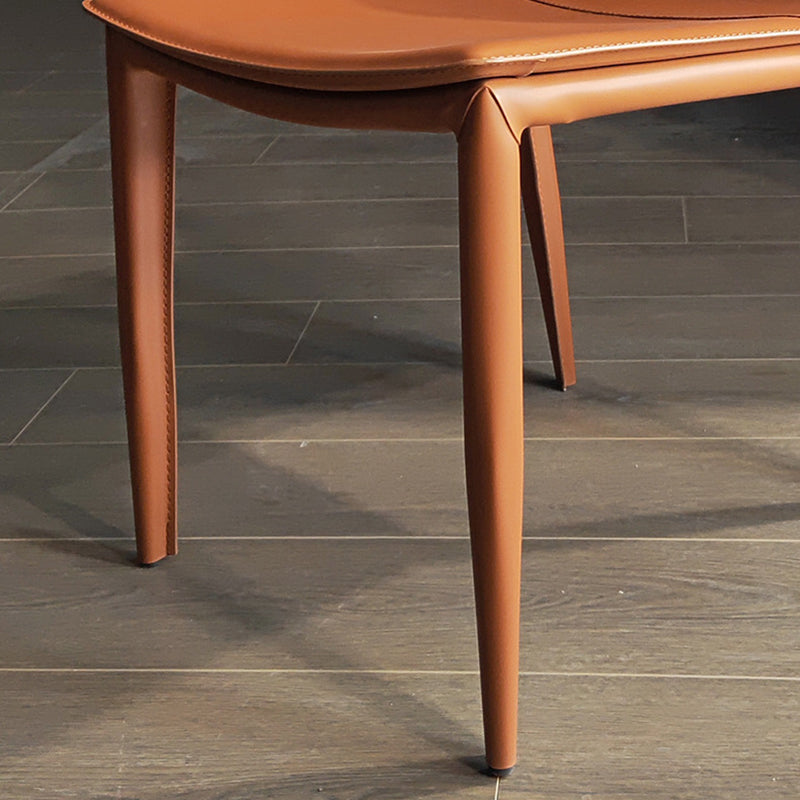 Leather Contemporary Dining Side Chair Kitchen Parsons Dining Chair Clearhalo ' kitchen&dining_furn' 'Dining Chairs' 'Dining Tables & Seating' 'dining_chair' 'furn' 'furn_dining_chair' 'Furniture' 'furniture_dining_chair' 'Kitchen & Dining Furniture' 'kitchen' 4287041