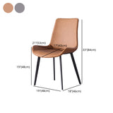 Modern Leather Curved Dining Chair Matte Finish Parsons Chair for Brasserie Clearhalo ' kitchen&dining_furn' 'Dining Chairs' 'Dining Tables & Seating' 'dining_chair' 'furn' 'furn_dining_chair' 'Furniture' 'furniture_dining_chair' 'Kitchen & Dining Furniture' 'kitchen' 4287061