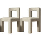 Modern Dining Side Chair Matte Finish Linen Fabric Open Back Armless Chair Beige 2 Piece Set Clearhalo ' kitchen&dining_furn' 'Dining Chairs' 'Dining Tables & Seating' 'dining_chair' 'furn' 'furn_dining_chair' 'Furniture' 'furniture_dining_chair' 'Kitchen & Dining Furniture' 'kitchen' 4287072