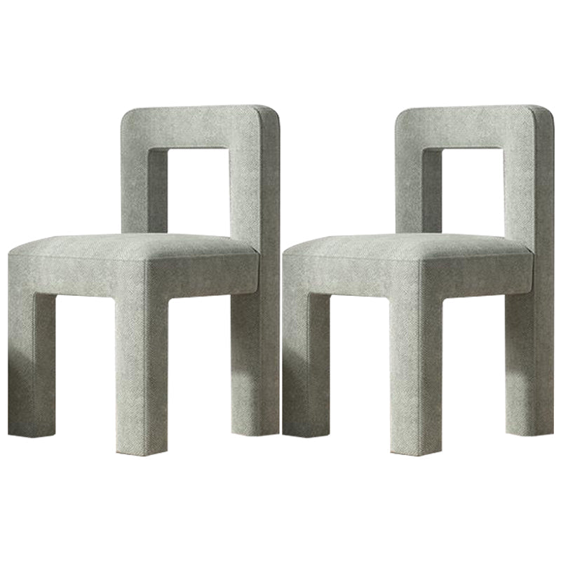 Modern Dining Side Chair Matte Finish Linen Fabric Open Back Armless Chair Light Green 2 Piece Set Clearhalo ' kitchen&dining_furn' 'Dining Chairs' 'Dining Tables & Seating' 'dining_chair' 'furn' 'furn_dining_chair' 'Furniture' 'furniture_dining_chair' 'Kitchen & Dining Furniture' 'kitchen' 4287088