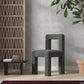 Modern Dining Side Chair Matte Finish Linen Fabric Open Back Armless Chair Dark Gray 1 Piece Clearhalo ' kitchen&dining_furn' 'Dining Chairs' 'Dining Tables & Seating' 'dining_chair' 'furn' 'furn_dining_chair' 'Furniture' 'furniture_dining_chair' 'Kitchen & Dining Furniture' 'kitchen' 4287090