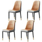 Contemporary Leather Curved Dining and Accent Chairs Parsons Chairs Orange-Gray 4 Piece Set Clearhalo ' kitchen&dining_furn' 'Dining Chairs' 'Dining Tables & Seating' 'dining_chair' 'furn' 'furn_dining_chair' 'Furniture' 'furniture_dining_chair' 'Kitchen & Dining Furniture' 'kitchen' 4287094
