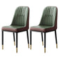 Contemporary Leather Curved Dining and Accent Chairs Parsons Chairs Green-Coffee 2 Piece Set Clearhalo ' kitchen&dining_furn' 'Dining Chairs' 'Dining Tables & Seating' 'dining_chair' 'furn' 'furn_dining_chair' 'Furniture' 'furniture_dining_chair' 'Kitchen & Dining Furniture' 'kitchen' 4287103