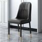 Contemporary Leather Curved Dining and Accent Chairs Parsons Chairs Black 1 Piece Clearhalo ' kitchen&dining_furn' 'Dining Chairs' 'Dining Tables & Seating' 'dining_chair' 'furn' 'furn_dining_chair' 'Furniture' 'furniture_dining_chair' 'Kitchen & Dining Furniture' 'kitchen' 4287117