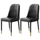 Contemporary Leather Curved Dining and Accent Chairs Parsons Chairs Black 2 Piece Set Clearhalo ' kitchen&dining_furn' 'Dining Chairs' 'Dining Tables & Seating' 'dining_chair' 'furn' 'furn_dining_chair' 'Furniture' 'furniture_dining_chair' 'Kitchen & Dining Furniture' 'kitchen' 4287118