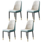Contemporary Leather Curved Dining and Accent Chairs Parsons Chairs White-Blue 4 Piece Set Clearhalo ' kitchen&dining_furn' 'Dining Chairs' 'Dining Tables & Seating' 'dining_chair' 'furn' 'furn_dining_chair' 'Furniture' 'furniture_dining_chair' 'Kitchen & Dining Furniture' 'kitchen' 4287122