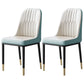 Contemporary Leather Curved Dining and Accent Chairs Parsons Chairs White-Blue 2 Piece Set Clearhalo ' kitchen&dining_furn' 'Dining Chairs' 'Dining Tables & Seating' 'dining_chair' 'furn' 'furn_dining_chair' 'Furniture' 'furniture_dining_chair' 'Kitchen & Dining Furniture' 'kitchen' 4287124