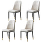 Contemporary Leather Curved Dining and Accent Chairs Parsons Chairs White 4 Piece Set Clearhalo ' kitchen&dining_furn' 'Dining Chairs' 'Dining Tables & Seating' 'dining_chair' 'furn' 'furn_dining_chair' 'Furniture' 'furniture_dining_chair' 'Kitchen & Dining Furniture' 'kitchen' 4287125