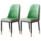 Contemporary Leather Curved Dining and Accent Chairs Parsons Chairs Gray-Green 2 Piece Set Clearhalo ' kitchen&dining_furn' 'Dining Chairs' 'Dining Tables & Seating' 'dining_chair' 'furn' 'furn_dining_chair' 'Furniture' 'furniture_dining_chair' 'Kitchen & Dining Furniture' 'kitchen' 4287130