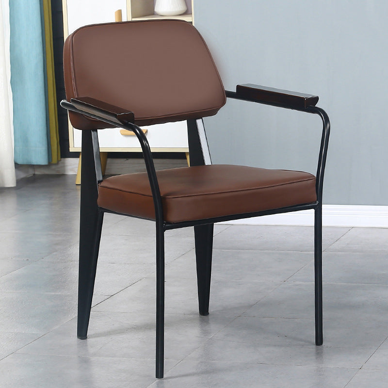 Industrial Metal Indoor-Outdoor Room Armchair Open Back Chair Clearhalo ' kitchen&dining_furn' 'Dining Chairs' 'Dining Tables & Seating' 'dining_chair' 'furn' 'furn_dining_chair' 'Furniture' 'furniture_dining_chair' 'Kitchen & Dining Furniture' 'kitchen' 4287147