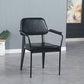 Industrial Metal Indoor-Outdoor Room Armchair Open Back Chair Black 1 Piece Clearhalo ' kitchen&dining_furn' 'Dining Chairs' 'Dining Tables & Seating' 'dining_chair' 'furn' 'furn_dining_chair' 'Furniture' 'furniture_dining_chair' 'Kitchen & Dining Furniture' 'kitchen' 4287148