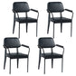 Industrial Metal Indoor-Outdoor Room Armchair Open Back Chair Black 4 Piece Set Clearhalo ' kitchen&dining_furn' 'Dining Chairs' 'Dining Tables & Seating' 'dining_chair' 'furn' 'furn_dining_chair' 'Furniture' 'furniture_dining_chair' 'Kitchen & Dining Furniture' 'kitchen' 4287152