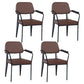 Industrial Metal Indoor-Outdoor Room Armchair Open Back Chair Coffee 4 Piece Set Clearhalo ' kitchen&dining_furn' 'Dining Chairs' 'Dining Tables & Seating' 'dining_chair' 'furn' 'furn_dining_chair' 'Furniture' 'furniture_dining_chair' 'Kitchen & Dining Furniture' 'kitchen' 4287164