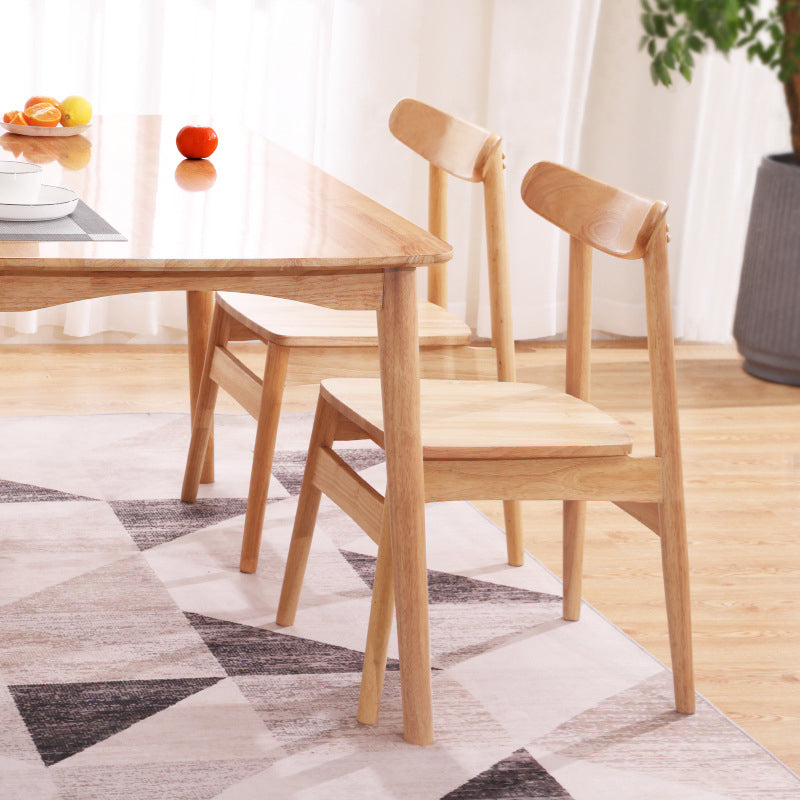 Contemporary Wood Indoor-Outdoor Room Side Chairs Open Back Chair Clearhalo ' kitchen&dining_furn' 'Dining Chairs' 'Dining Tables & Seating' 'dining_chair' 'furn' 'furn_dining_chair' 'Furniture' 'furniture_dining_chair' 'Kitchen & Dining Furniture' 'kitchen' 4287174