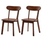 Contemporary Wood Indoor-Outdoor Room Side Chairs Open Back Chair Walnut 2 Piece Set Clearhalo ' kitchen&dining_furn' 'Dining Chairs' 'Dining Tables & Seating' 'dining_chair' 'furn' 'furn_dining_chair' 'Furniture' 'furniture_dining_chair' 'Kitchen & Dining Furniture' 'kitchen' 4287178