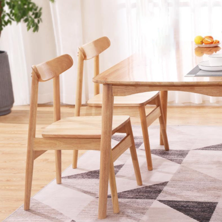 Contemporary Wood Indoor-Outdoor Room Side Chairs Open Back Chair Clearhalo ' kitchen&dining_furn' 'Dining Chairs' 'Dining Tables & Seating' 'dining_chair' 'furn' 'furn_dining_chair' 'Furniture' 'furniture_dining_chair' 'Kitchen & Dining Furniture' 'kitchen' 4287179