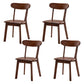 Contemporary Wood Indoor-Outdoor Room Side Chairs Open Back Chair Walnut 4 Piece Set Clearhalo ' kitchen&dining_furn' 'Dining Chairs' 'Dining Tables & Seating' 'dining_chair' 'furn' 'furn_dining_chair' 'Furniture' 'furniture_dining_chair' 'Kitchen & Dining Furniture' 'kitchen' 4287181
