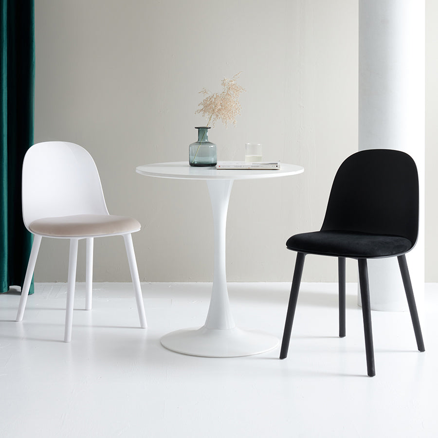 Glam Plastic Indoor-Outdoor Room Side Chairs Solid Back Chair Clearhalo ' kitchen&dining_furn' 'Dining Chairs' 'Dining Tables & Seating' 'dining_chair' 'furn' 'furn_dining_chair' 'Furniture' 'furniture_dining_chair' 'Kitchen & Dining Furniture' 'kitchen' 4287190