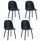 Glam Plastic Indoor-Outdoor Room Side Chairs Solid Back Chair Black Plastic & Acrylic 4 Piece Set Clearhalo ' kitchen&dining_furn' 'Dining Chairs' 'Dining Tables & Seating' 'dining_chair' 'furn' 'furn_dining_chair' 'Furniture' 'furniture_dining_chair' 'Kitchen & Dining Furniture' 'kitchen' 4287193
