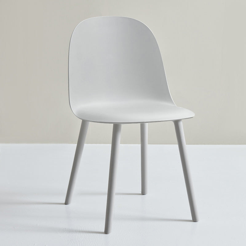 Glam Plastic Indoor-Outdoor Room Side Chairs Solid Back Chair Grey Plastic & Acrylic 1 Piece Clearhalo ' kitchen&dining_furn' 'Dining Chairs' 'Dining Tables & Seating' 'dining_chair' 'furn' 'furn_dining_chair' 'Furniture' 'furniture_dining_chair' 'Kitchen & Dining Furniture' 'kitchen' 4287194