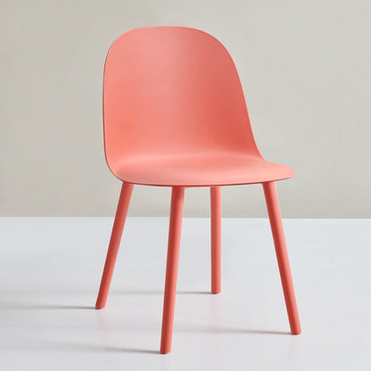 Glam Plastic Indoor-Outdoor Room Side Chairs Solid Back Chair Pink Plastic & Acrylic 1 Piece Clearhalo ' kitchen&dining_furn' 'Dining Chairs' 'Dining Tables & Seating' 'dining_chair' 'furn' 'furn_dining_chair' 'Furniture' 'furniture_dining_chair' 'Kitchen & Dining Furniture' 'kitchen' 4287207