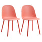 Glam Plastic Indoor-Outdoor Room Side Chairs Solid Back Chair Pink Plastic & Acrylic 2 Piece Set Clearhalo ' kitchen&dining_furn' 'Dining Chairs' 'Dining Tables & Seating' 'dining_chair' 'furn' 'furn_dining_chair' 'Furniture' 'furniture_dining_chair' 'Kitchen & Dining Furniture' 'kitchen' 4287208